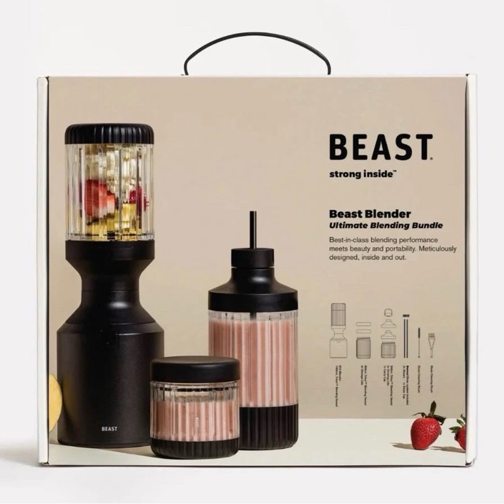 Beast Blender Ultimate Blending Bundle Countertop Blender Appliance Black